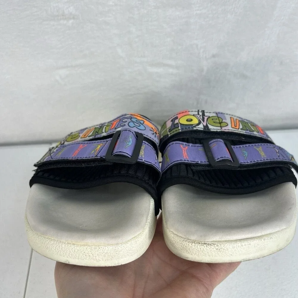 Adidas Men's 7 Adilette 2.0 Pride Slides Love Unites GW2411 Sandals Slip On‎